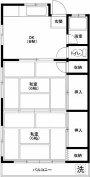 晴美荘の間取り画像