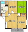 アザレア藤原F棟の間取り画像