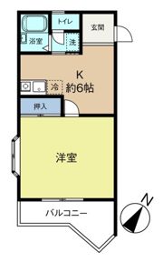 ハイツ上村Ⅲの間取り画像