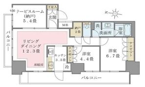 Brillia ist 東雲キャナルコートの間取り画像