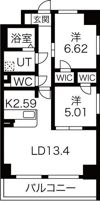 S-FORT鶴舞reale(リアーレ)の間取り画像