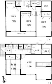 関本戸建住宅の間取り画像