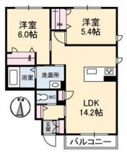 シャーメゾン中津原の間取り画像