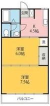 K・Iハイツの間取り画像