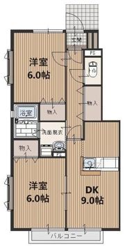 コンフォート旭町Cの間取り画像