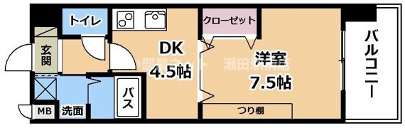 ヴェルジュ南草津Ⅱの間取り画像
