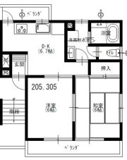 聖ハイツまいむⅠ★リノベ済★の間取り画像