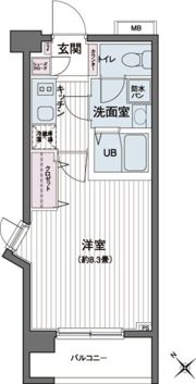 エコロジー都立大学レジデンスの間取り画像