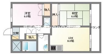 富士野里マンションの間取り画像