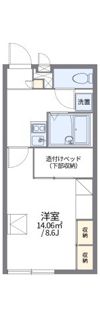 レオパレスコーポ バードヒルの間取り画像