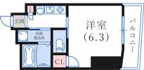 エステムコート神戸ハーバーランド前Ⅱの間取り画像