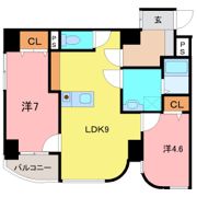 ビバリーマンションの間取り画像