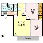 ルピナスコート A棟の間取り画像