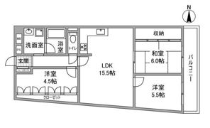朝日プラザ千里C棟の間取り画像