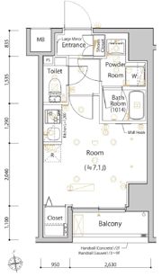 スカイコートプライム大井町の間取り画像