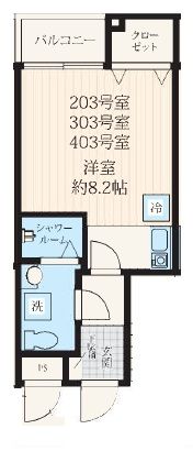 フォセット新大橋の間取り画像