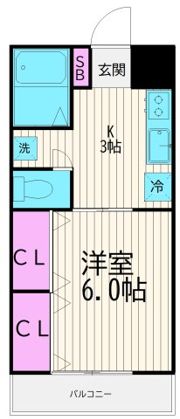 道間マンションの間取り画像