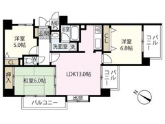 ライオンズマンション比治山公園の間取り画像