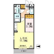 リヴェール上安駅前の間取り画像