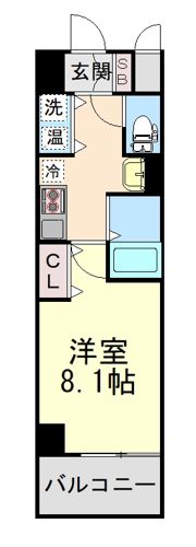 カスタリア三宮の間取り画像