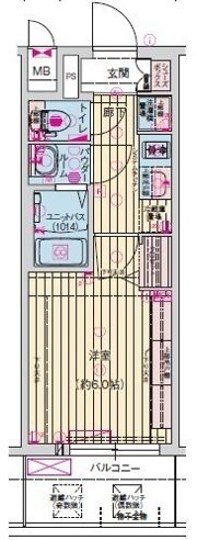 プレサンス桜川グロワールの間取り画像