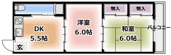 赤井マンションの間取り画像