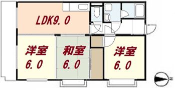 コーポラス大町Ⅰの間取り画像
