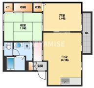 レーベンス富の原Aの間取り画像