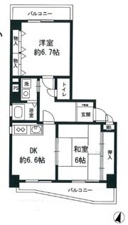 サンコート住吉駅前の間取り画像