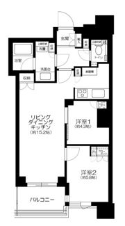 パークタワー勝どきサウスの間取り画像