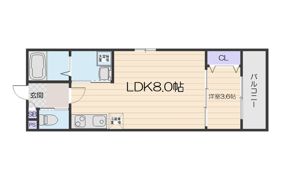 ALEGRIA古川橋Ⅱの間取り画像