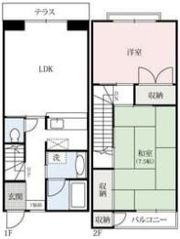 豊岡メゾネットの間取り画像