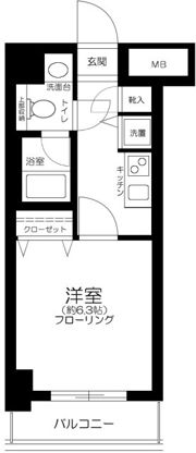 パレステュディオ御茶ノ水駿河台参番館の間取り画像