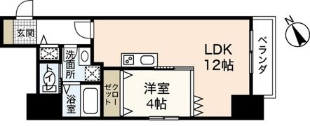 京橋町レジデンス広島駅前通りの間取り画像