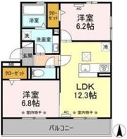 Dーroom新木曽川 Aの間取り画像