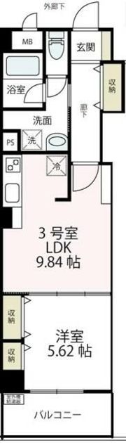 エクセル初音町の間取り画像