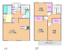 カバメゾン北長瀬の間取り画像