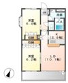 Due acero.K Ⅱ（ドゥーエアーチェロケーツー）の間取り画像