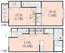 ヨーロピアンシャレー光の森北 A棟の間取り画像