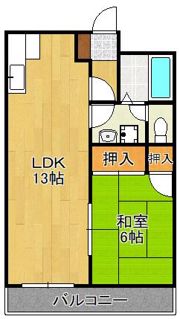 安部山公園センチュリー21弐番館 403号の間取り画像