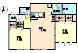 ベレオ中島田の間取り画像