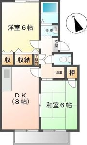 グローリーハウス的場Aの間取り画像