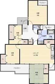 プレステージ新千里西町2号棟の間取り画像
