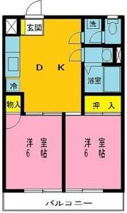 キャッスル岸の間取り画像