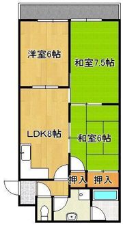 紅梅台ハイツ 604の間取り画像