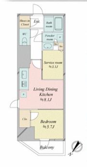 レジディア中目黒Ⅲの間取り画像