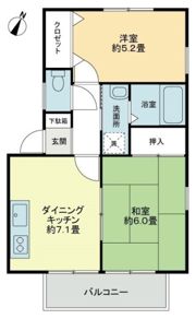 フォブールかざしヶ丘Cの間取り画像