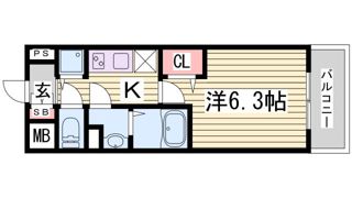 プレサンスみなと元町駅前の間取り画像