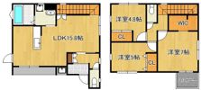 赤坂戸建1号棟の間取り画像