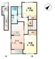 アパート さくらばの間取り画像